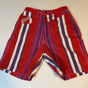 Vtg 90s Union bay striped jean shorts